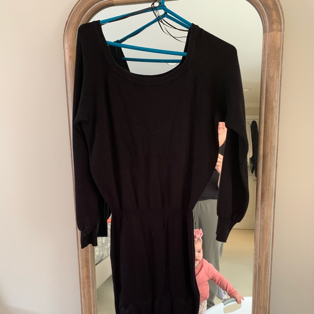 Black sweater dress